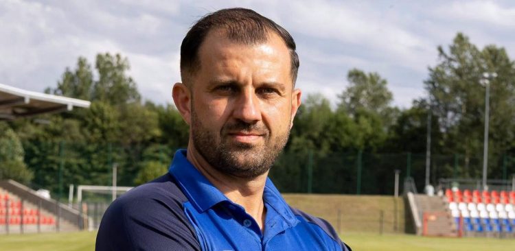 Na zdjęciu były trener Gryfa Słupsk, Mariusz Piechna.