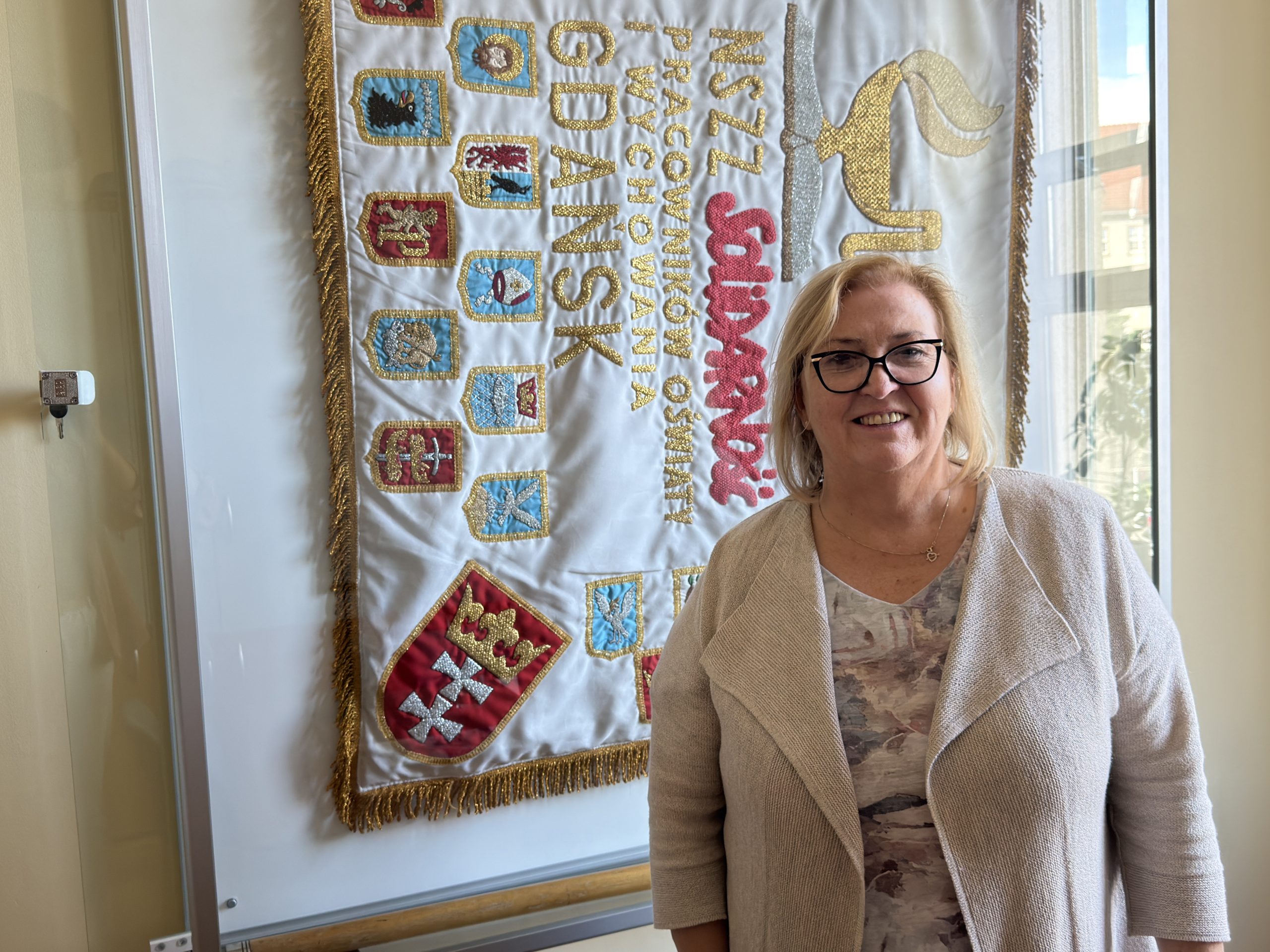Na zdjęciu Bożena Brauer, przewodnicząca Międzyregionalnej Sekcji Oświaty i Wychowania NSZZ „Solidarność" w Gdańsku