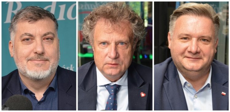 Na zdjęciu Artur Dziambor (PSL), Jacek Karnowski (KO), Michał Kowalski (PiS)