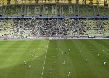 Lechia Gdańsk rozbiła Stal Mielec 6:1 w ramach dziewiątej kolejki pierwszej ligi. (Fot. Radio Gdańsk/Karol Pius)