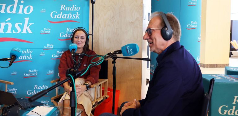 Magda Manasterska i Tomasz Żółtowski w Festiwalowym Studiu Radia Gdańsk na 51. FPFF (fot. Radio Gdańsk / Piotr Puchalski)