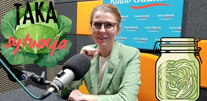 Marzena Grochowska w studiu radia Gdańsk