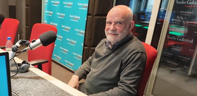 Stanisław Jacobson w studiu Radia Gdańsk