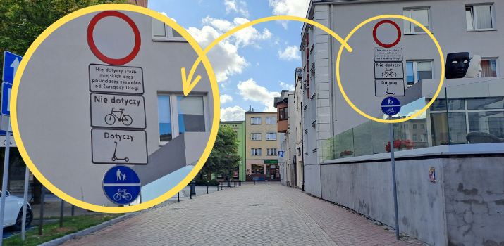 zakaz wjazdu dla hulajnóg w Chojnicach