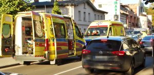 Do potrącenia doszło na ulicy Grunwaldzkiej w Ustce, niedaleko komisariatu policji