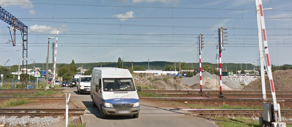 Przejazd kolejowy na ulicy Piaskowej w Gdyni