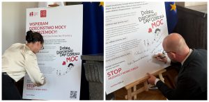 W Gdańsku podpisano Manifest Przeciwko Przemocy wobec Dzieci. Swoje podpisy pod dokumentem złożyli między innymi: wojewoda pomorska Beata Rutkiewicz, pomorski kurator oświaty Grzegorz Kryger