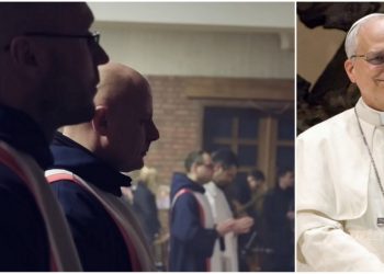 Na zdjęciu Bractwo św. Pawła i papież Leon XIV