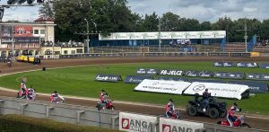Stadion Wybrzeża Gdańsk przed meczem z Trans MF Landshut Devils