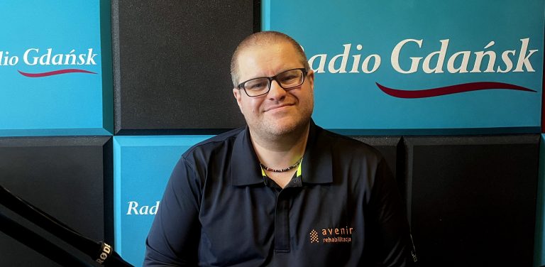 Adam Lubański w studiu Radia Gdańsk
