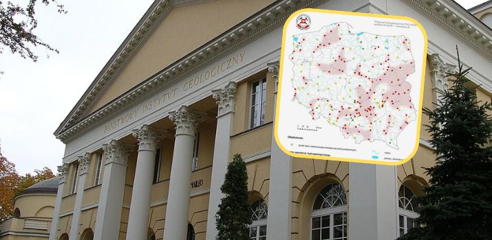 Państwo Instytut Geologiczny i mapa Polski
