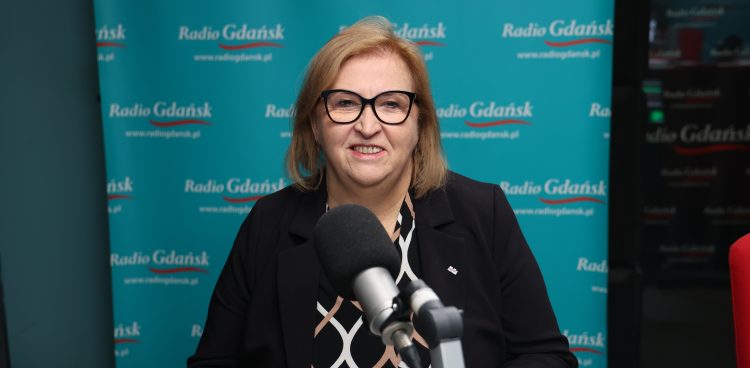 Bożena Brauer w Studiu Radia Gdańsk