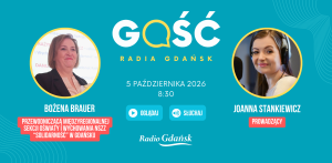 Na grafice widać prowadzącą rozmowę Joannę Stankiewicz i Bożenę Brauer
