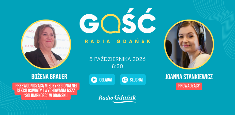 Na grafice widać prowadzącą rozmowę Joannę Stankiewicz i Bożenę Brauer