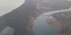Wyspa Sobieszewska z lotu ptaka