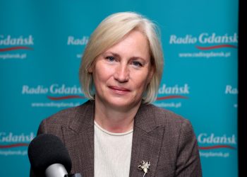 Anita Richert-Kaźmierska w studiu Radia Gdańsk